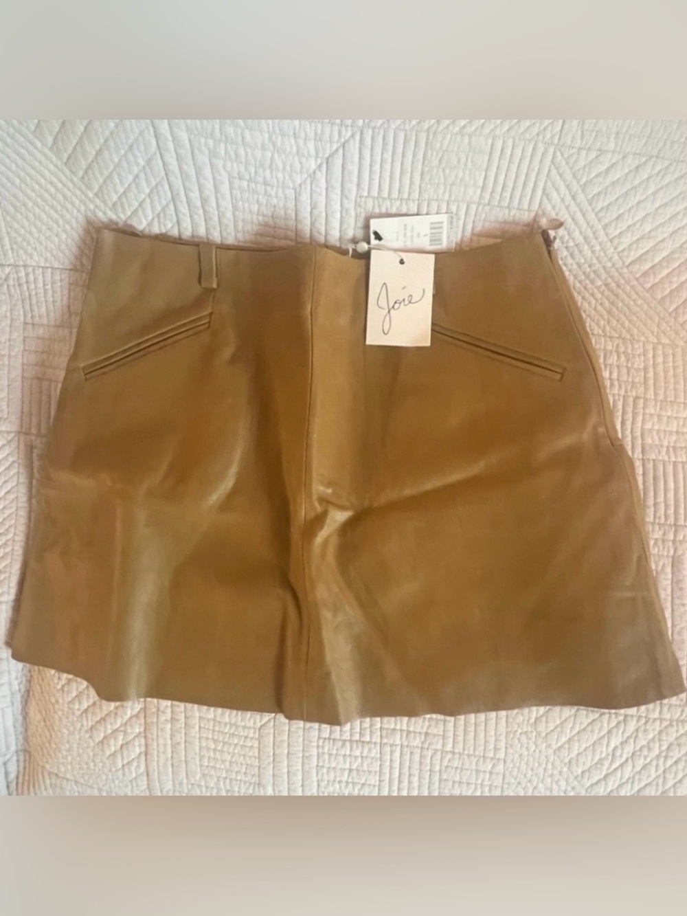 NWT LEATHER skirt JOIE orig $298